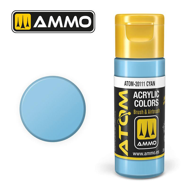 MiG Ammo ATOM COLOR Cyan (20111)